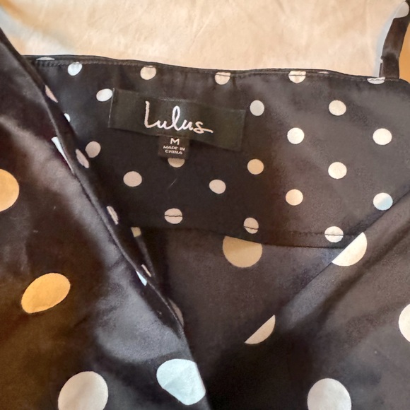 Lulu’s Black & White Wrap Dress - Picture 4 of 6